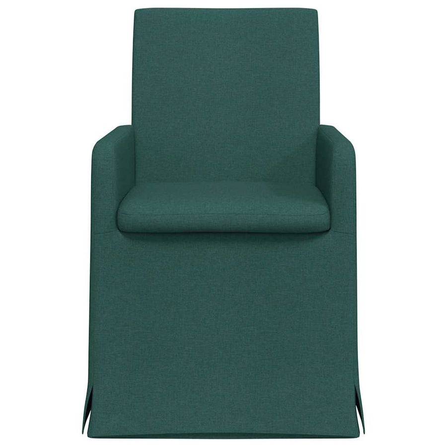 Eetstoelen 2 pcs Donkergroen 57 x 67 x 95 cm Stof