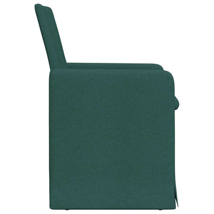 Eetstoelen 2 pcs Donkergroen 57 x 67 x 95 cm Stof