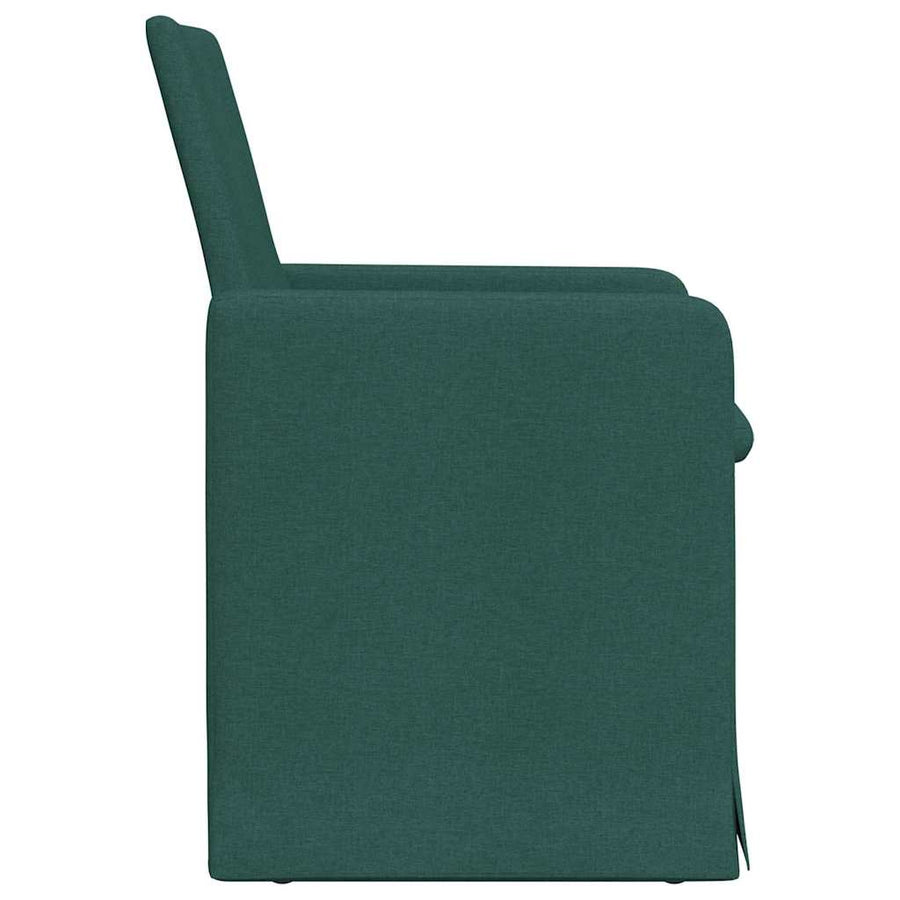 Eetstoelen 2 pcs Donkergroen 57 x 67 x 95 cm Stof