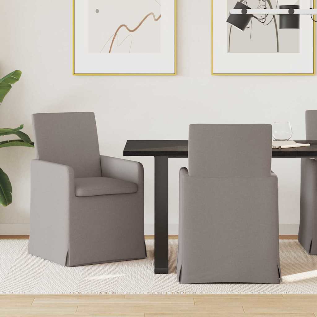 Eetstoelen 2 pcs Taupe 57 x 67 x 95 cm Stof