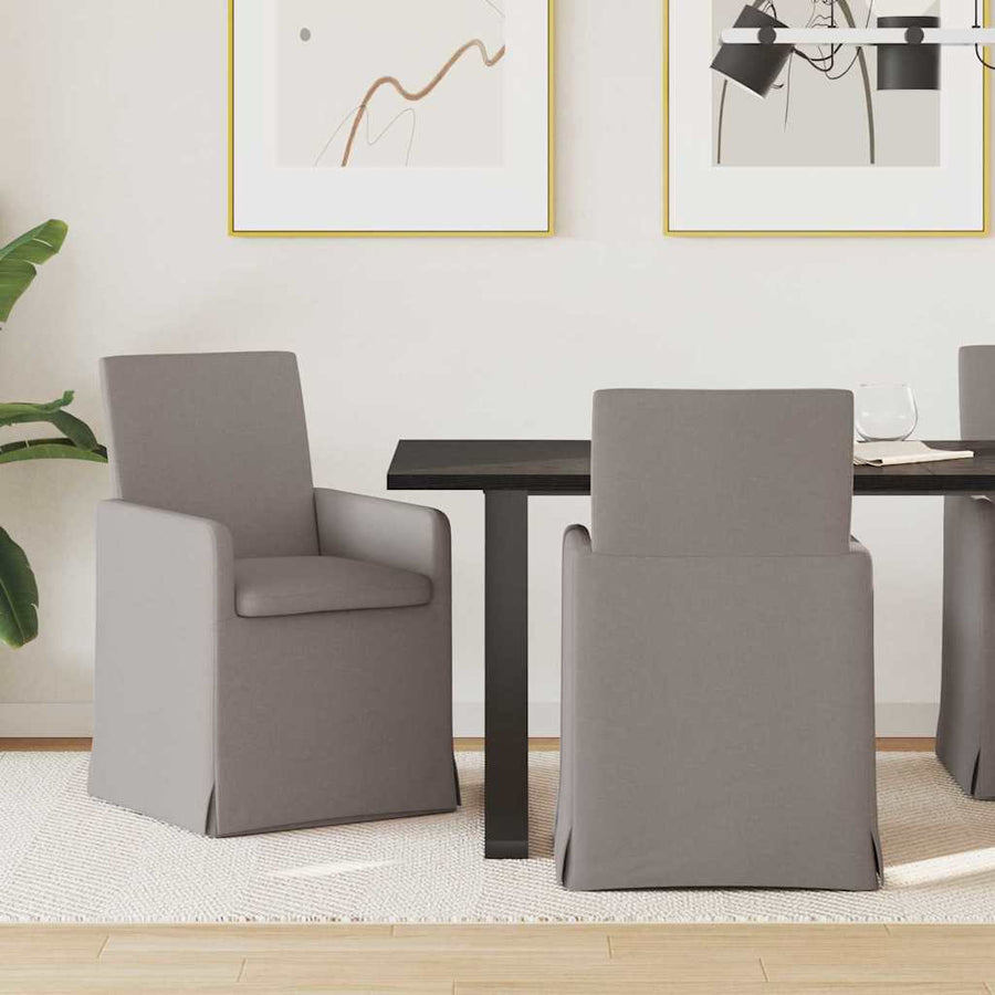 Eetstoelen 2 pcs Taupe 57 x 67 x 95 cm Stof