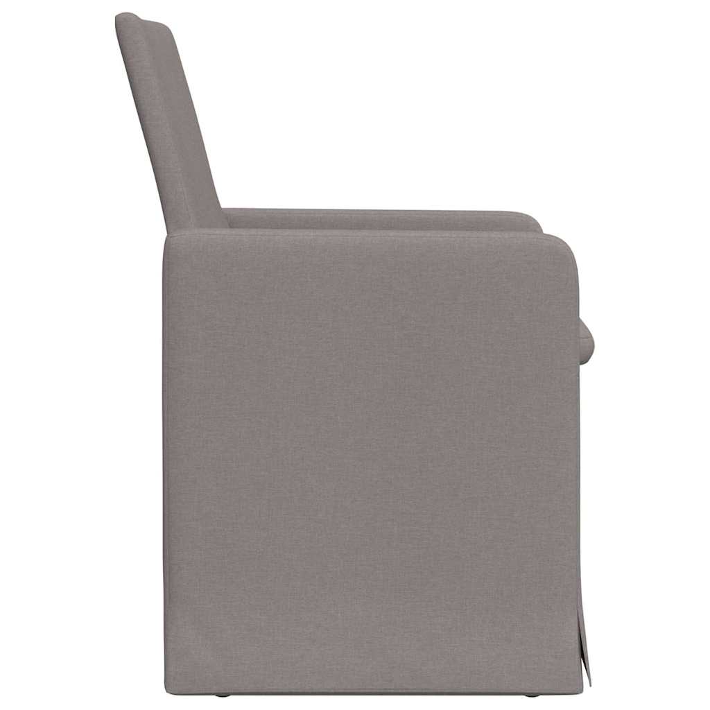Eetstoelen 2 pcs Taupe 57 x 67 x 95 cm Stof