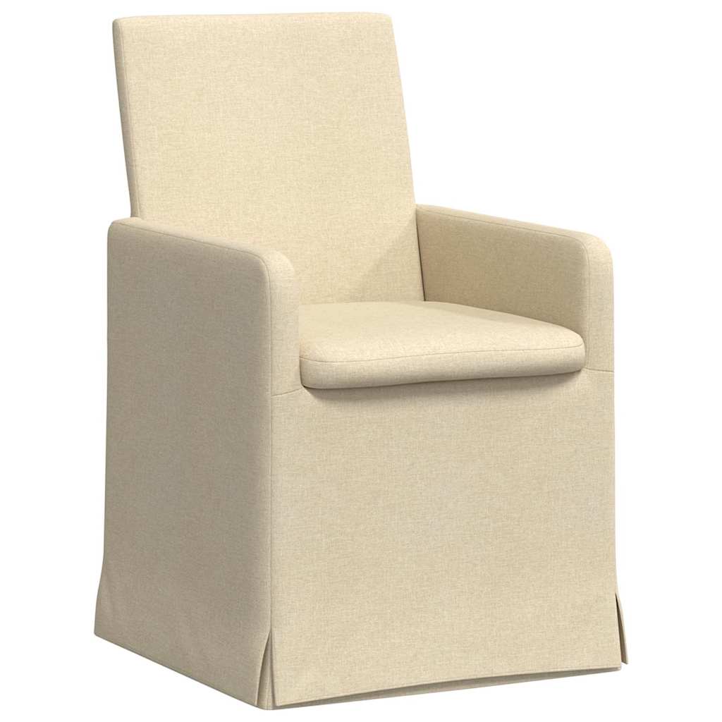 Eetstoelen 2 pcs Crème 57 x 67 x 95 cm Stof