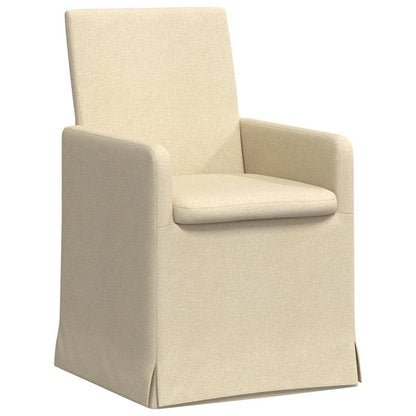 Eetstoelen 2 pcs Crème 57 x 67 x 95 cm Stof