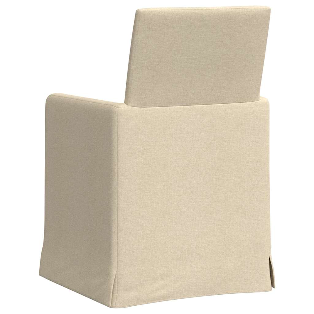 Eetstoelen 2 pcs Crème 57 x 67 x 95 cm Stof