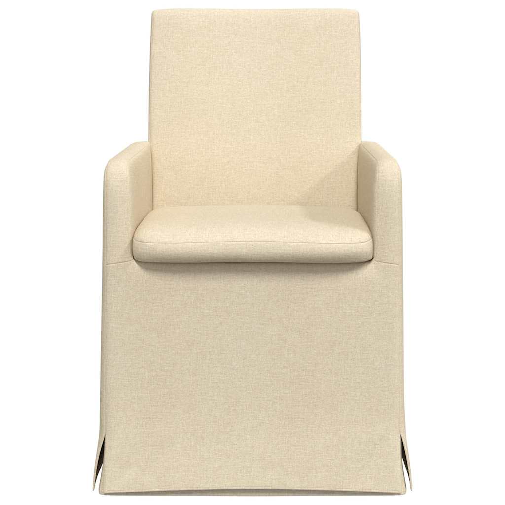 Eetstoelen 2 pcs Crème 57 x 67 x 95 cm Stof