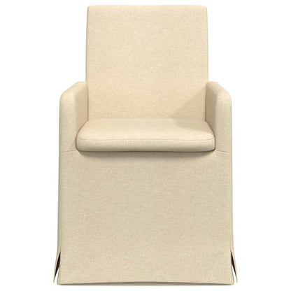Eetstoelen 2 pcs Crème 57 x 67 x 95 cm Stof