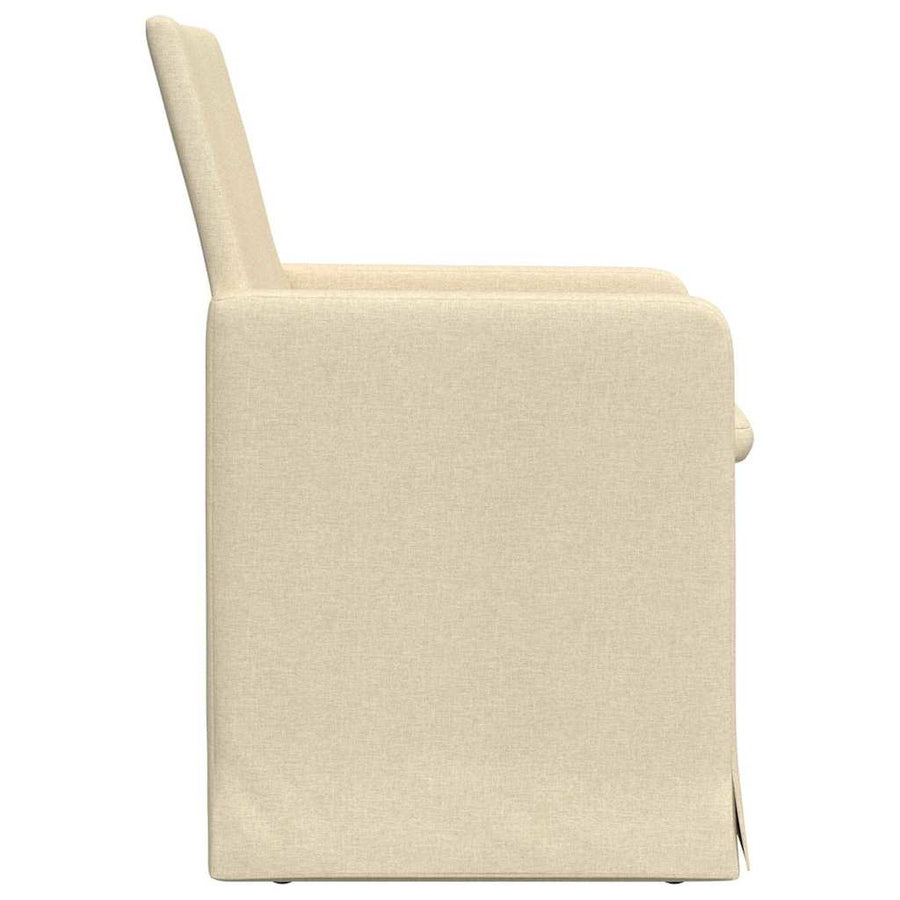 Eetstoelen 2 pcs Crème 57 x 67 x 95 cm Stof