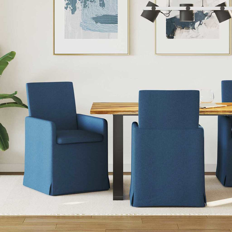 Eetstoelen 2 pcs Blauw 57 x 67 x 95 cm Stof