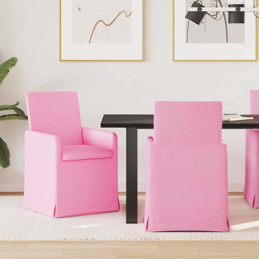 Eetstoelen 2 pcs Roze 57 x 67 x 95 cm Stof