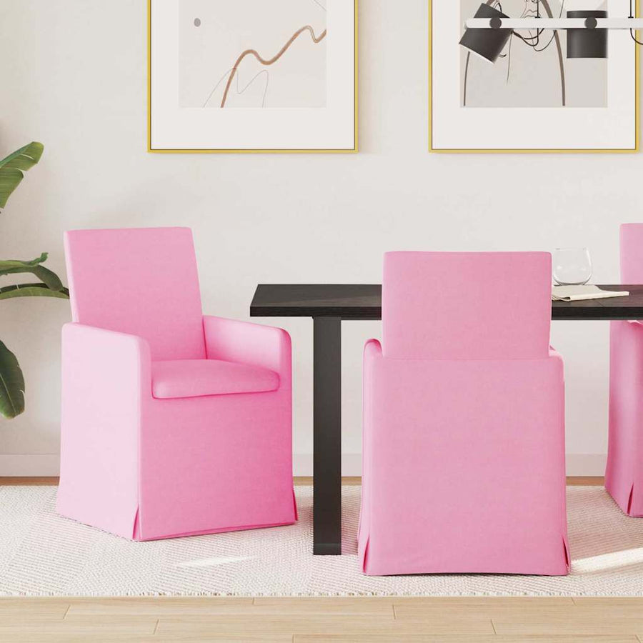 Eetstoelen 2 pcs Roze 57 x 67 x 95 cm Stof