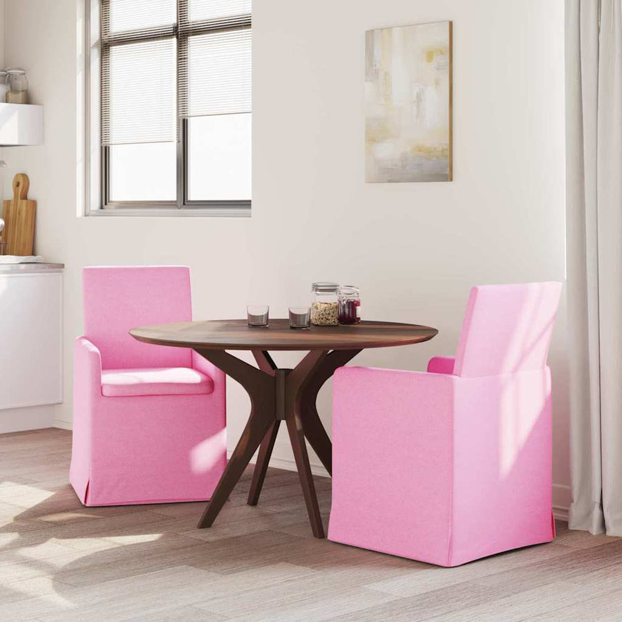 Eetstoelen 2 pcs Roze 57 x 67 x 95 cm Stof