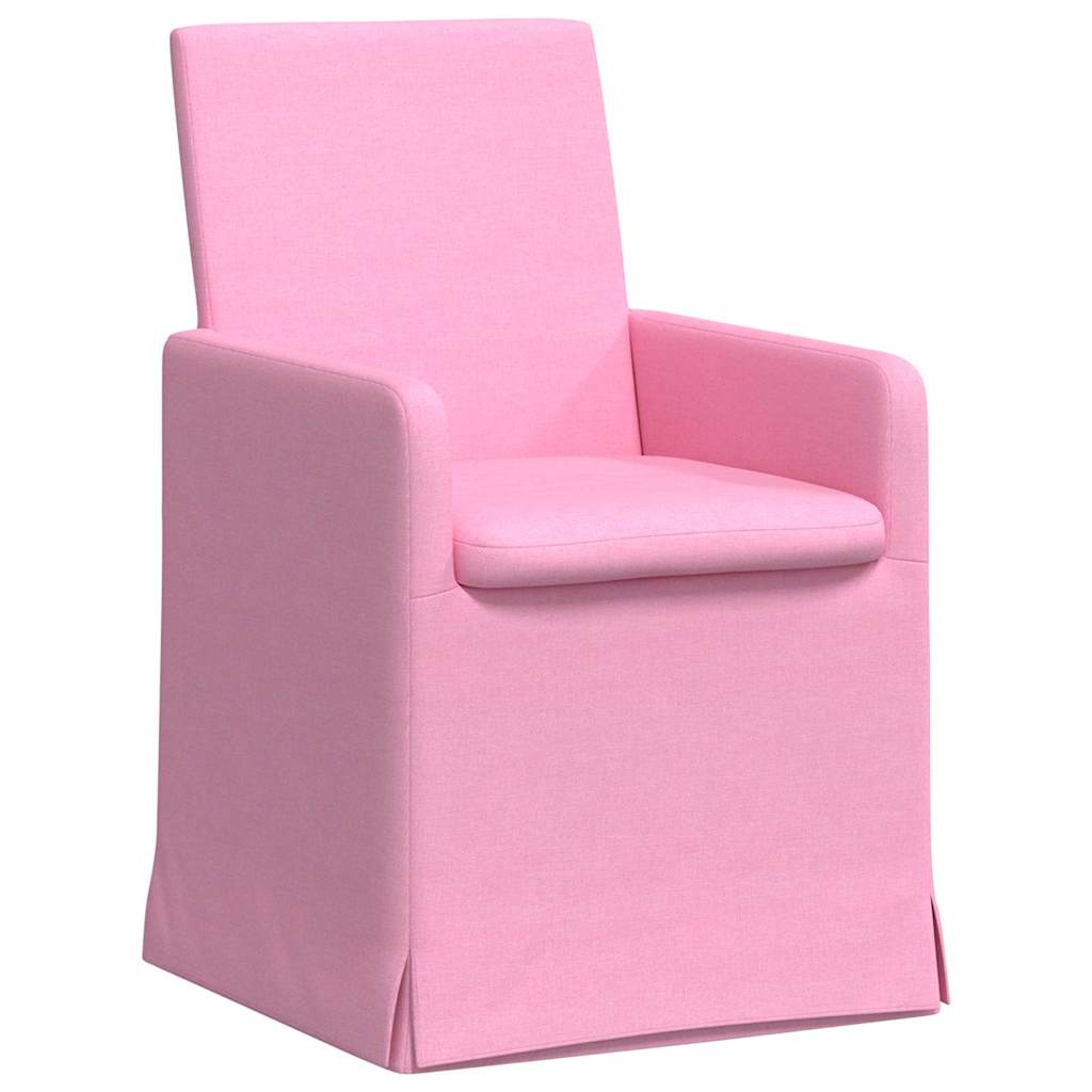 Eetstoelen 2 pcs Roze 57 x 67 x 95 cm Stof