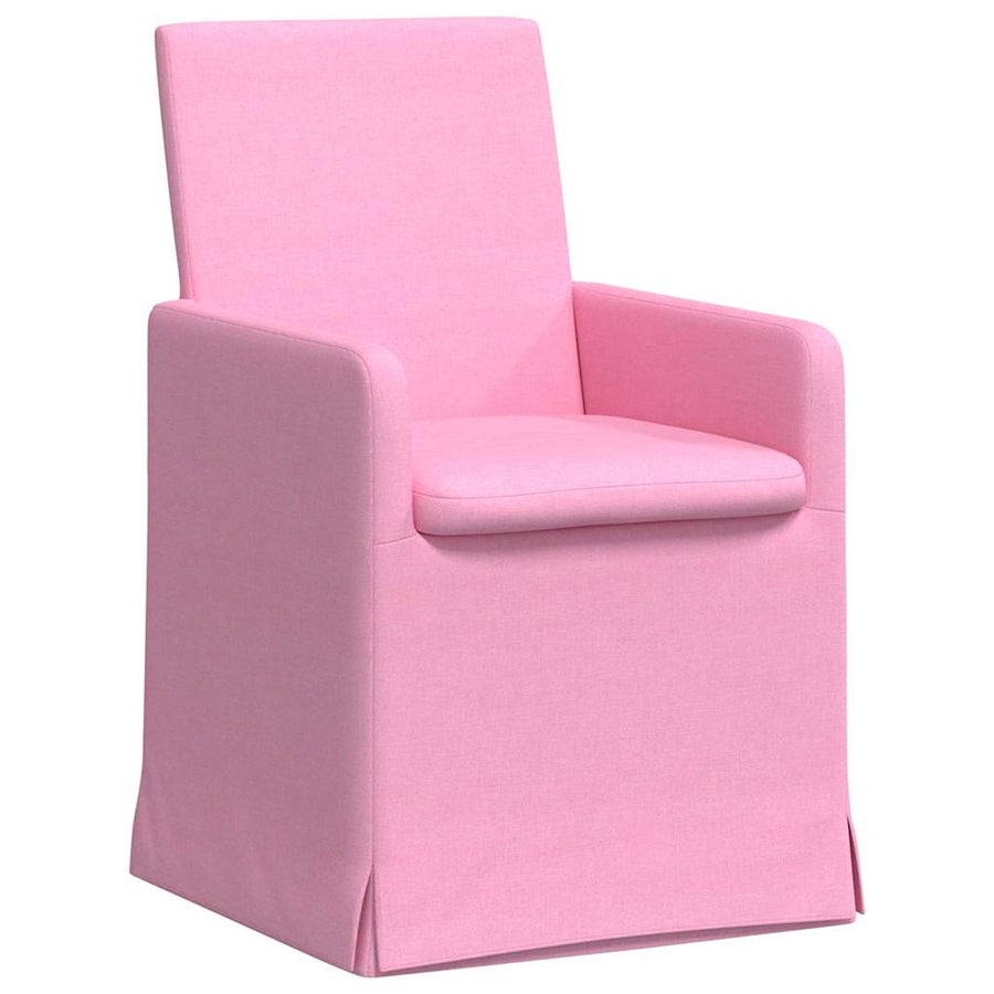 Eetstoelen 2 pcs Roze 57 x 67 x 95 cm Stof