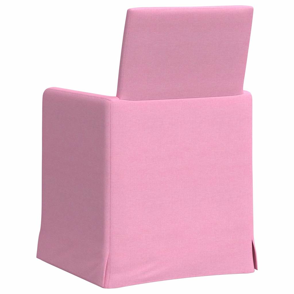 Eetstoelen 2 pcs Roze 57 x 67 x 95 cm Stof