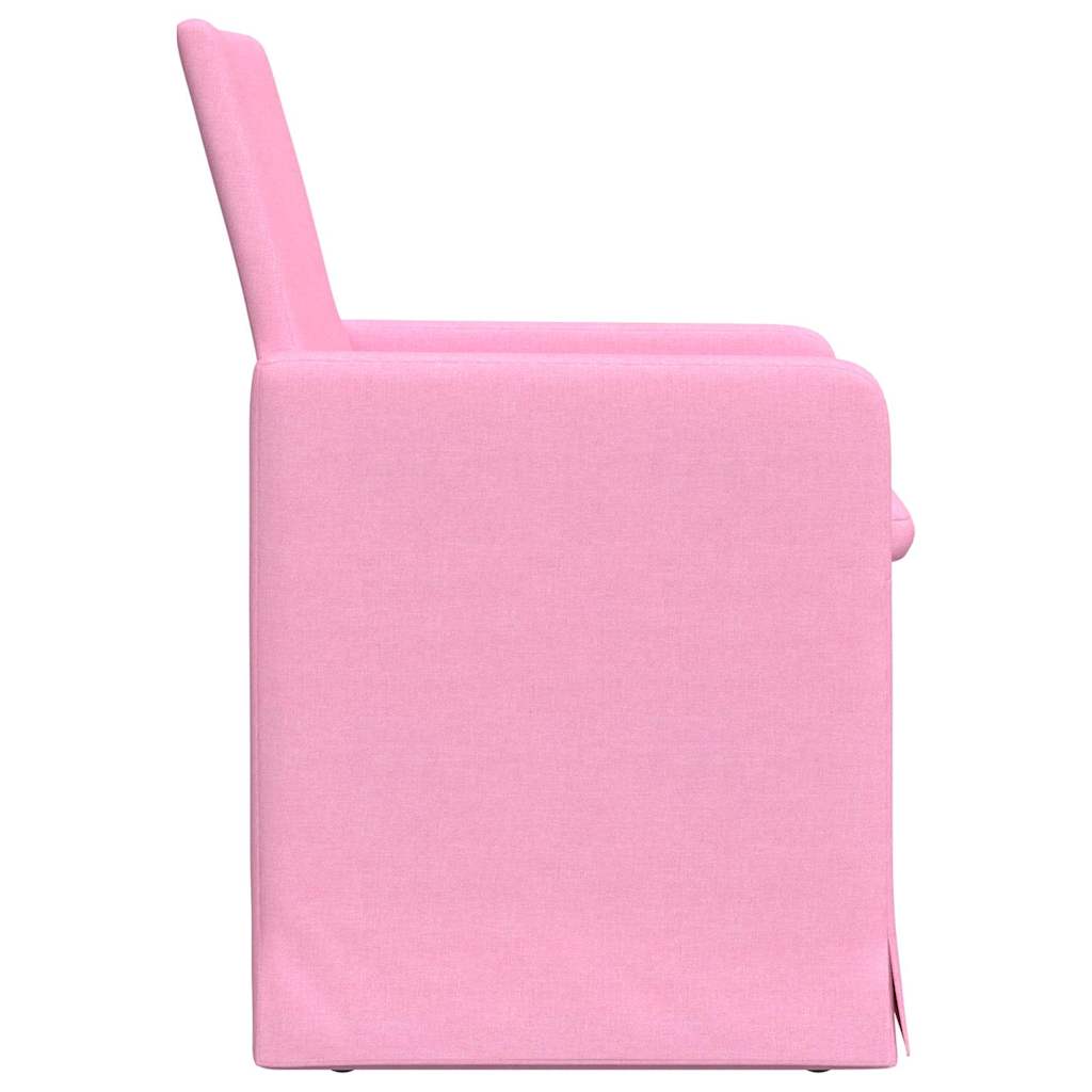 Eetstoelen 2 pcs Roze 57 x 67 x 95 cm Stof