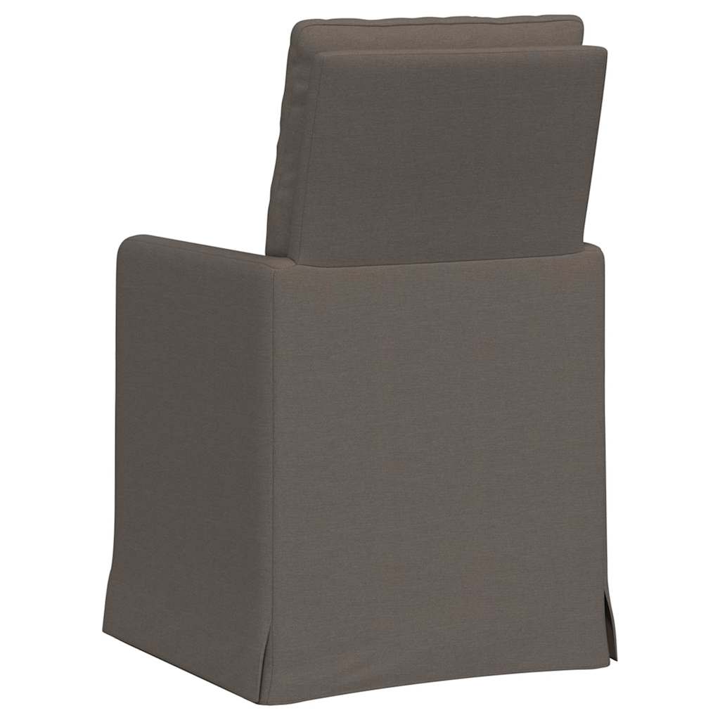 Eetstoelen 2 pcs Lichtgrijs 57 x 67 x 98 cm Linnen