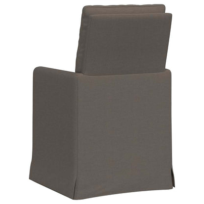 Eetstoelen 2 pcs Lichtgrijs 57 x 67 x 98 cm Linnen