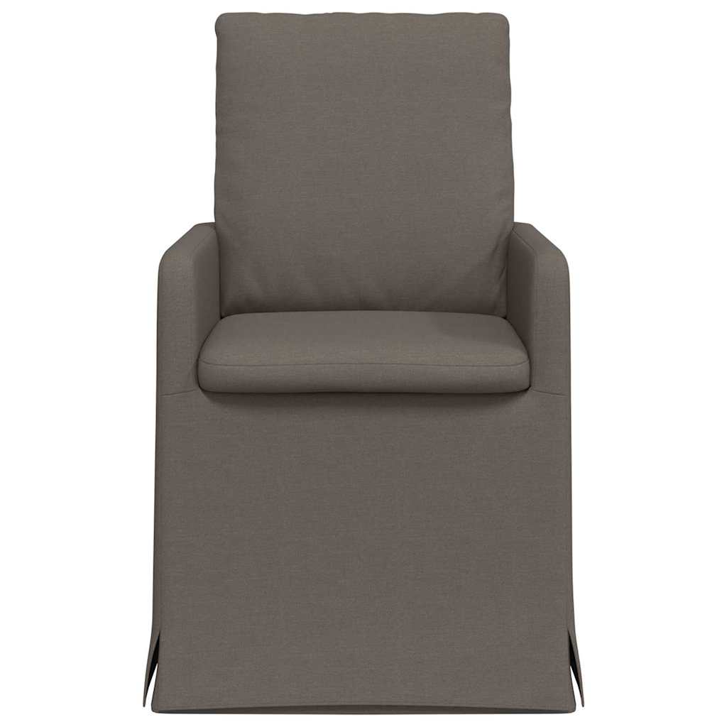 Eetstoelen 2 pcs Lichtgrijs 57 x 67 x 98 cm Linnen