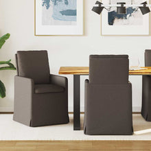 Eetstoelen 2 pcs Donkergrijs 57 x 67 x 98 cm Linnen