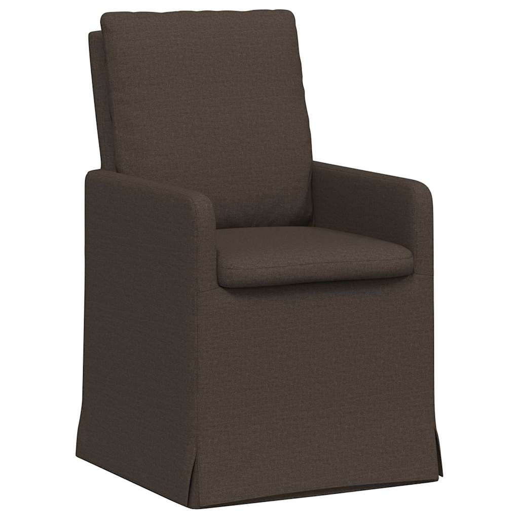 Eetstoelen 2 pcs Donkergrijs 57 x 67 x 98 cm Linnen