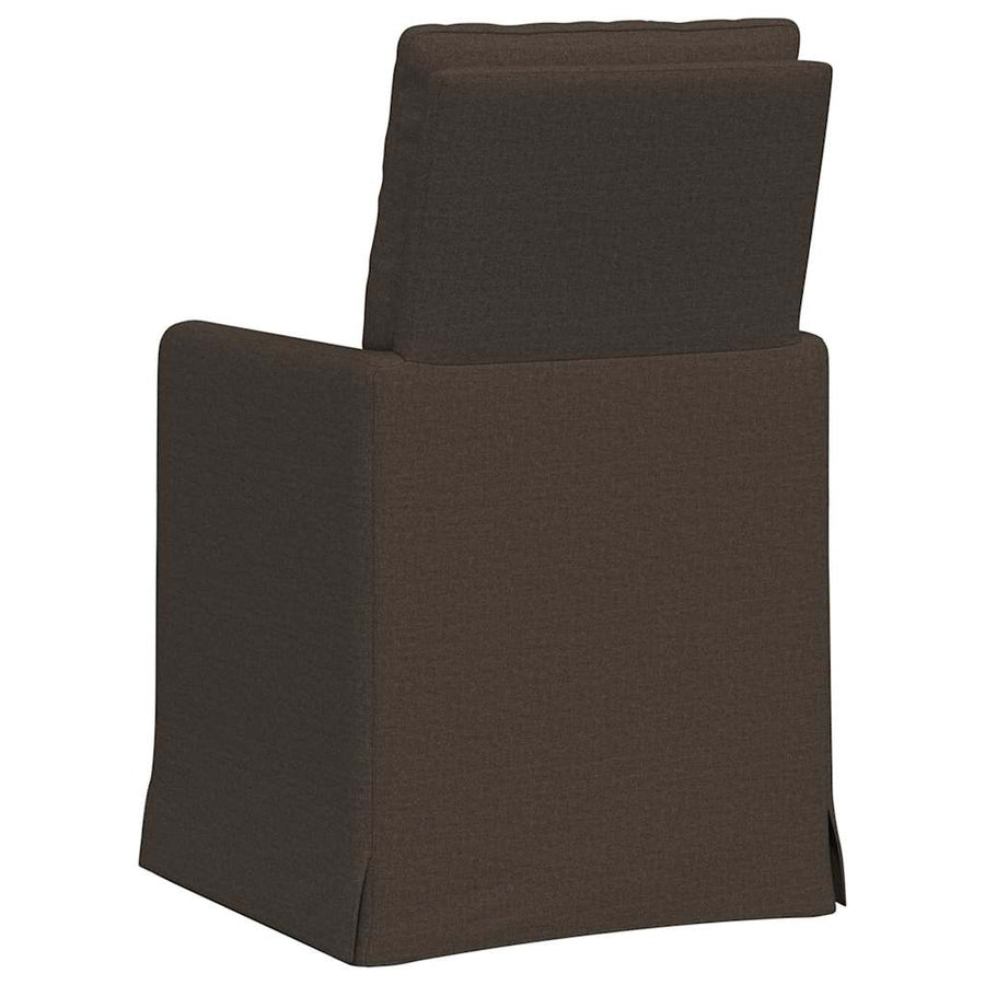 Eetstoelen 2 pcs Donkergrijs 57 x 67 x 98 cm Linnen