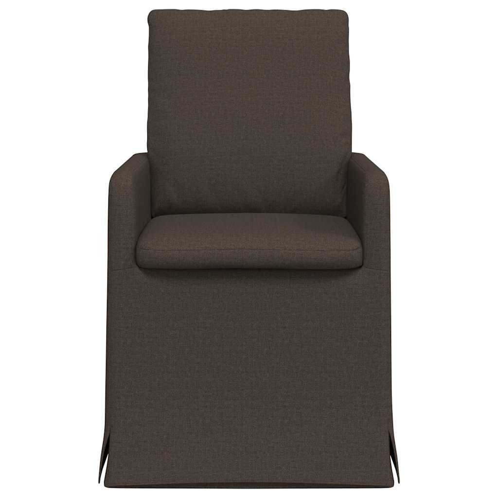 Eetstoelen 2 pcs Donkergrijs 57 x 67 x 98 cm Linnen