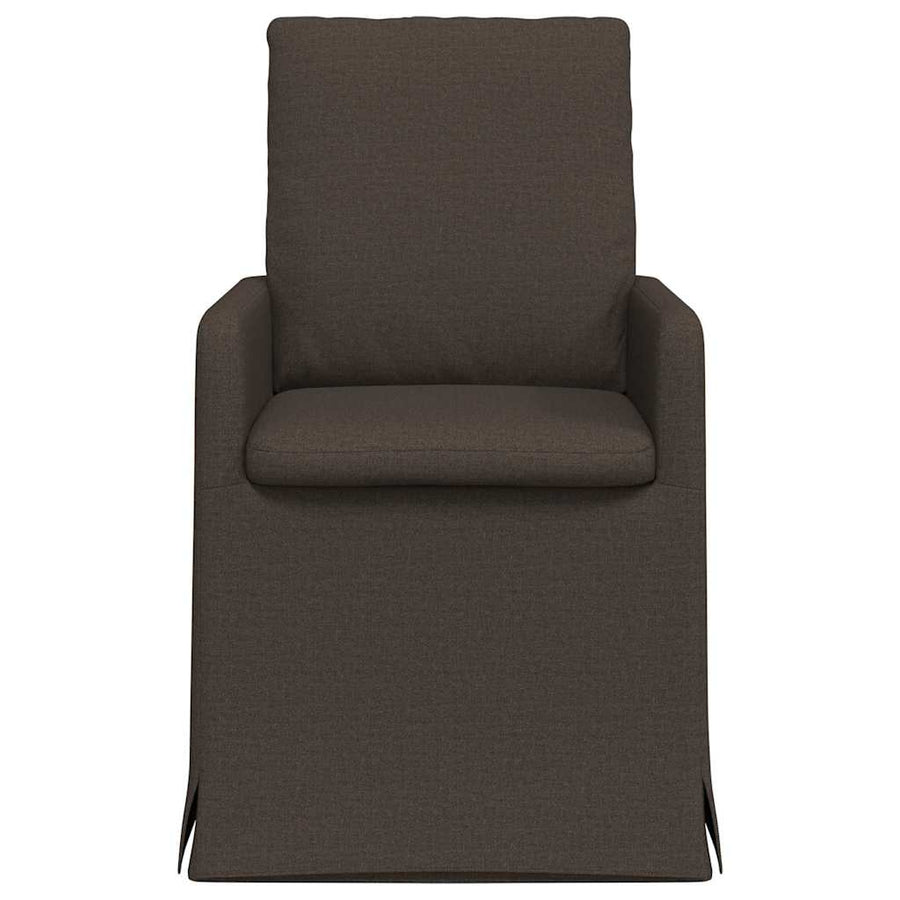 Eetstoelen 2 pcs Donkergrijs 57 x 67 x 98 cm Linnen