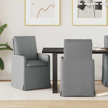 Eetstoelen 2 pcs Lichtgrijs 57 x 67 x 98 cm Stof
