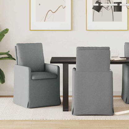 Eetstoelen 2 pcs Lichtgrijs 57 x 67 x 98 cm Stof