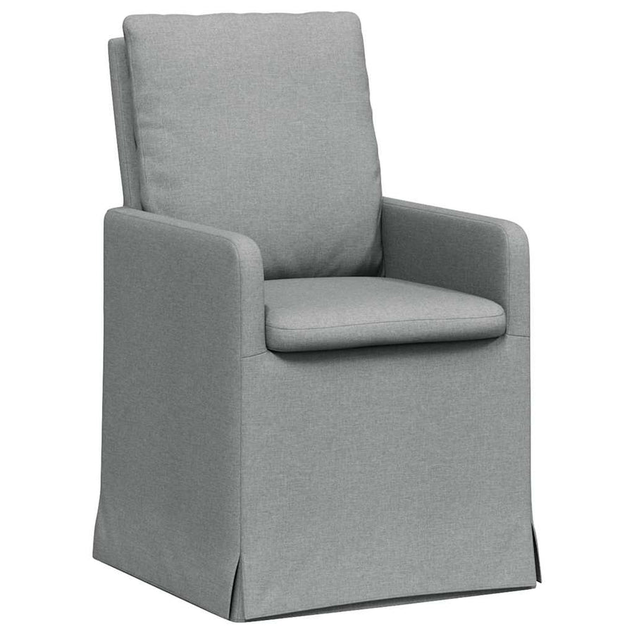 Eetstoelen 2 pcs Lichtgrijs 57 x 67 x 98 cm Stof