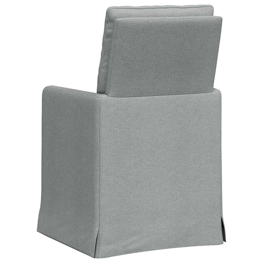 Eetstoelen 2 pcs Lichtgrijs 57 x 67 x 98 cm Stof