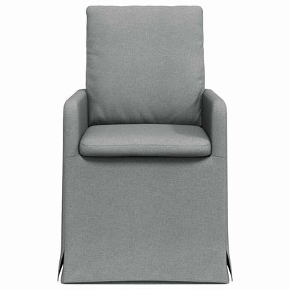 Eetstoelen 2 pcs Lichtgrijs 57 x 67 x 98 cm Stof