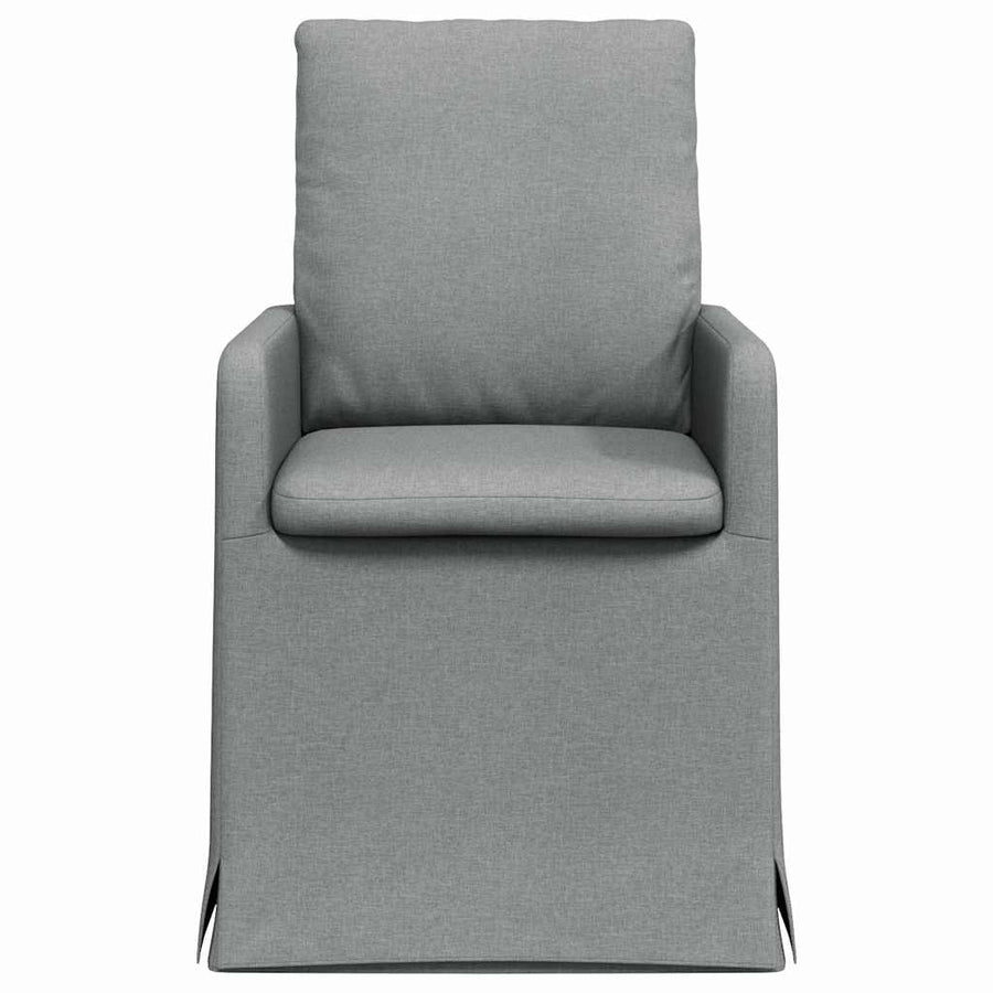 Eetstoelen 2 pcs Lichtgrijs 57 x 67 x 98 cm Stof