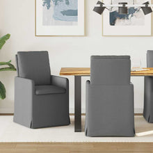 Eetstoelen 2 pcs Donkergrijs 57 x 67 x 98 cm Stof