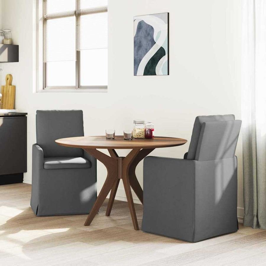 Eetstoelen 2 pcs Donkergrijs 57 x 67 x 98 cm Stof