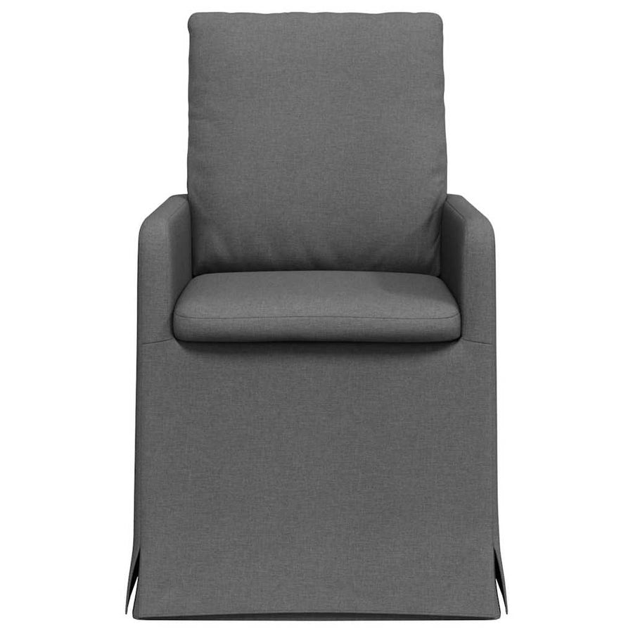 Eetstoelen 2 pcs Donkergrijs 57 x 67 x 98 cm Stof