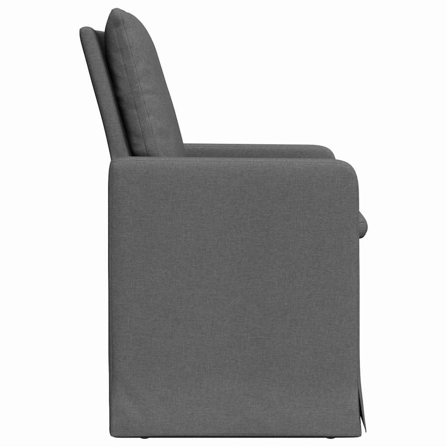 Eetstoelen 2 pcs Donkergrijs 57 x 67 x 98 cm Stof