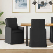 Eetkamerstoelen zwart stof 57x67x98 cm 2 stuks
