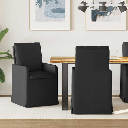 Eetstoelen 2 pcs Zwart 57 x 67 x 98 cm Stof
