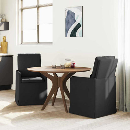 Eetstoelen 2 pcs Zwart 57 x 67 x 98 cm Stof
