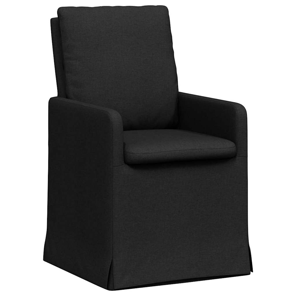 Eetstoelen 2 pcs Zwart 57 x 67 x 98 cm Stof