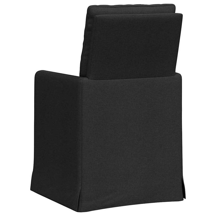 Eetstoelen 2 pcs Zwart 57 x 67 x 98 cm Stof