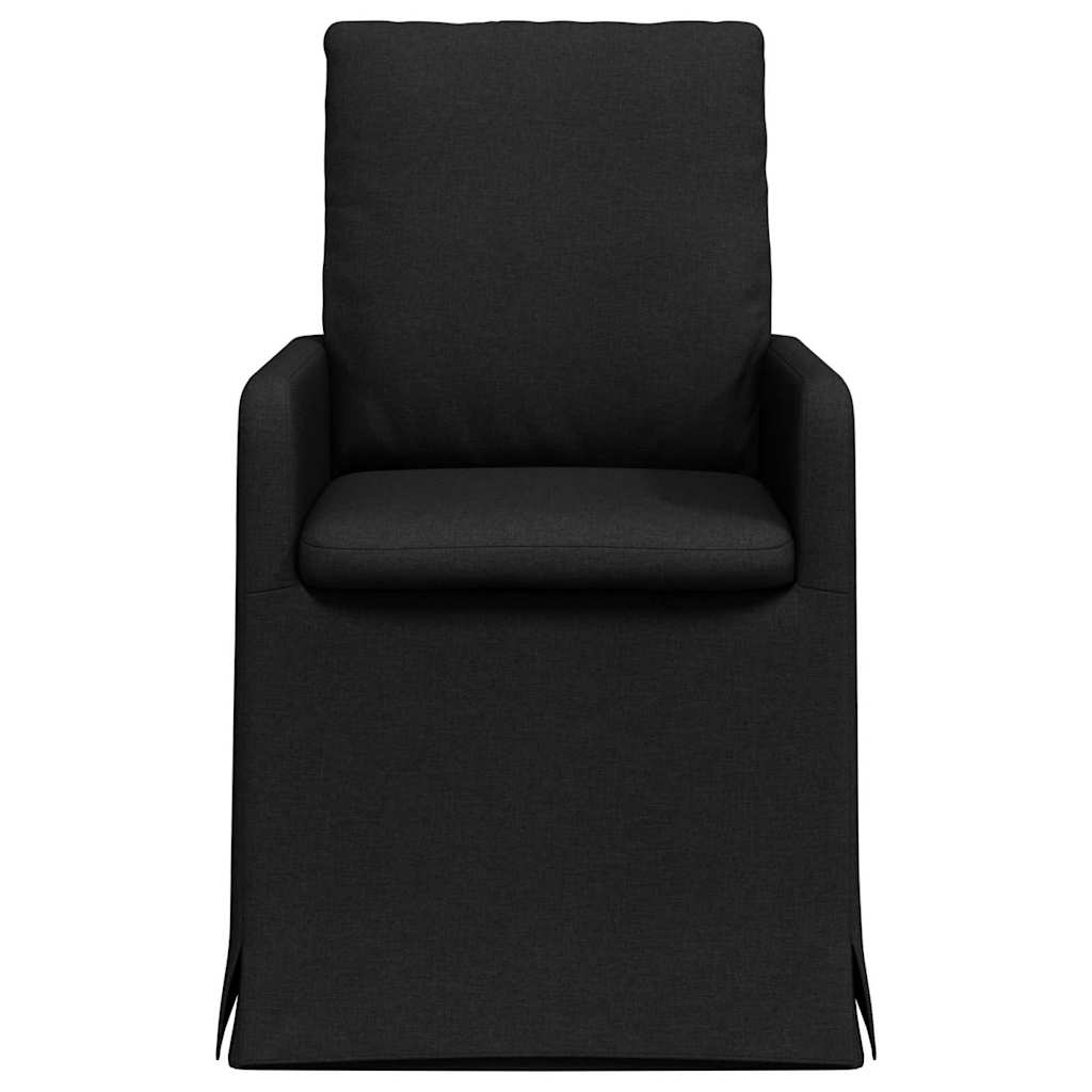 Eetstoelen 2 pcs Zwart 57 x 67 x 98 cm Stof