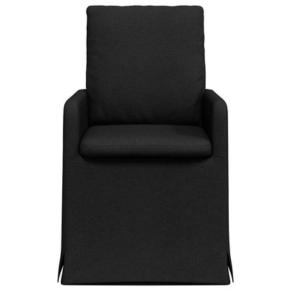 Eetstoelen 2 pcs Zwart 57 x 67 x 98 cm Stof
