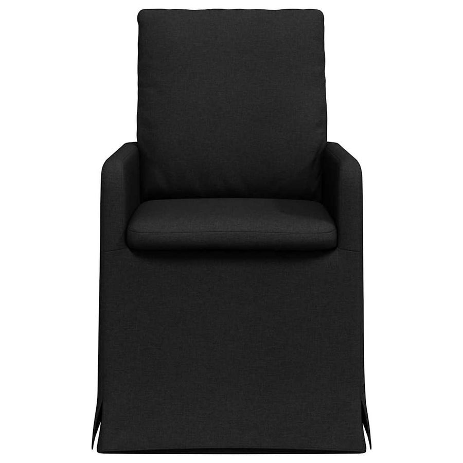 Eetstoelen 2 pcs Zwart 57 x 67 x 98 cm Stof