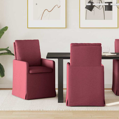 Eetstoelen 2 pcs Wijnrood 57 x 67 x 98 cm Stof