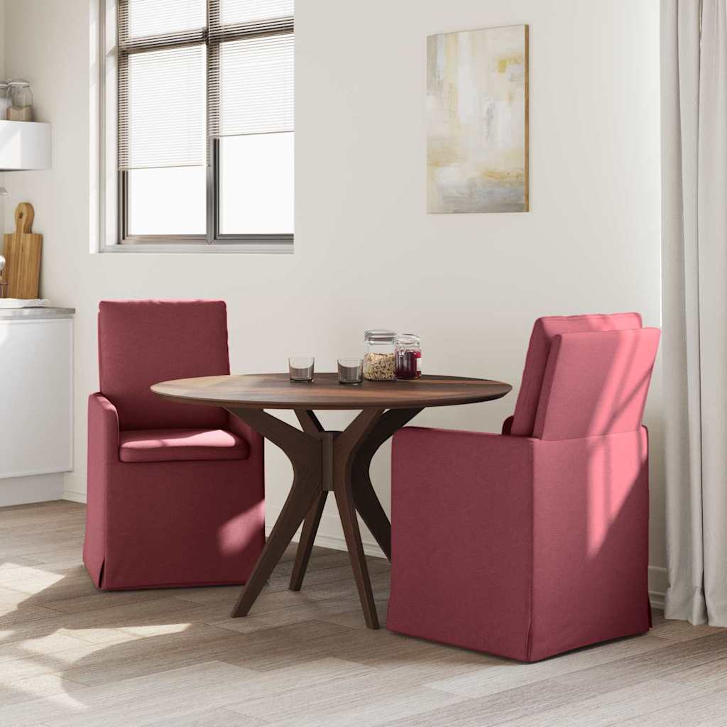 Eetstoelen 2 pcs Wijnrood 57 x 67 x 98 cm Stof