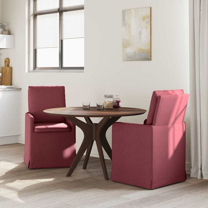 Eetstoelen 2 pcs Wijnrood 57 x 67 x 98 cm Stof