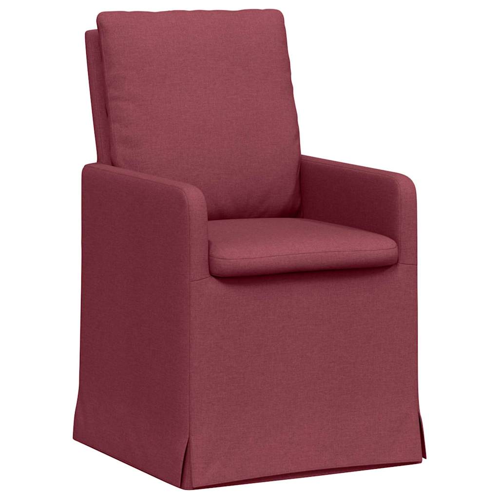 Eetstoelen 2 pcs Wijnrood 57 x 67 x 98 cm Stof